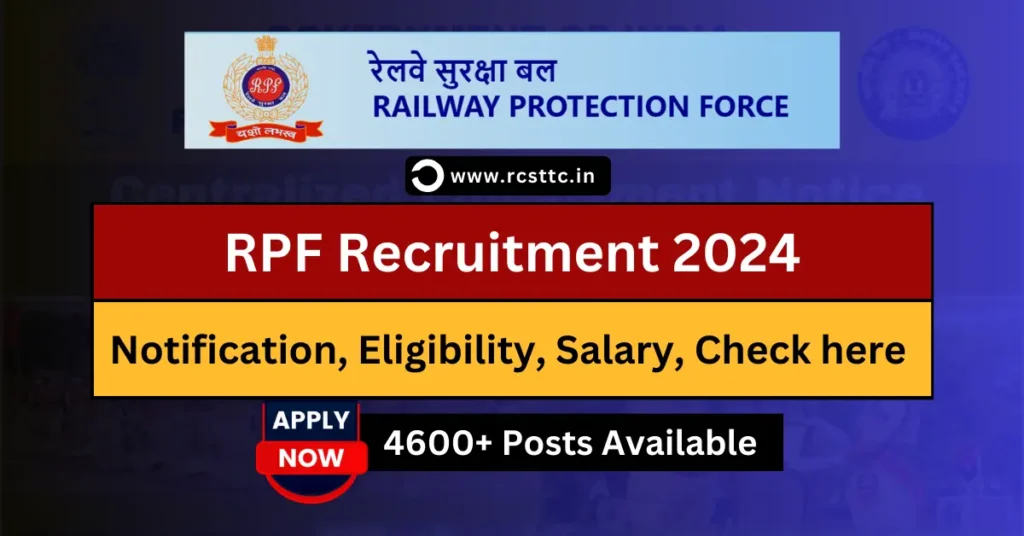 RPF Constable and SI Recruitment 2024 Apply Online, Eligibility Criteria, Salary Structure